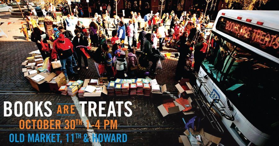 The Books are Treats event will be held October 30 from 1 to 4 p.m. in the Old Market District at 11th and Howard.