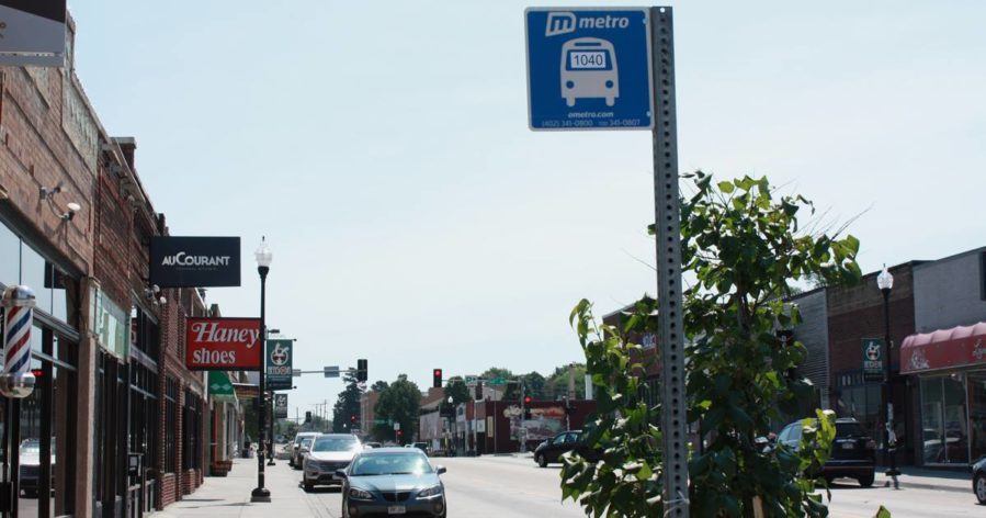 Metro bus stop sign