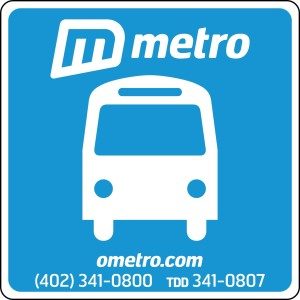 Metro bus stop sign