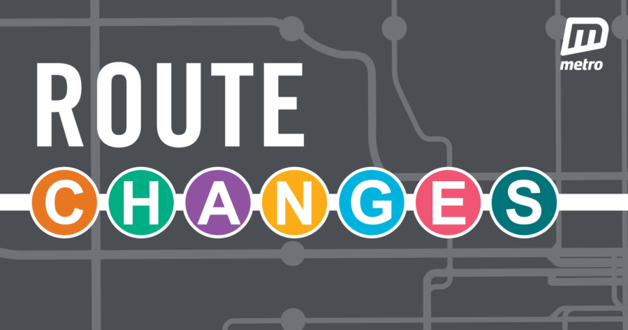 Route changes graphic