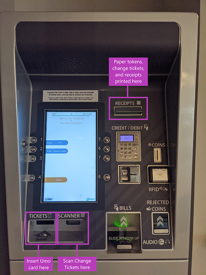 ticket vending machine