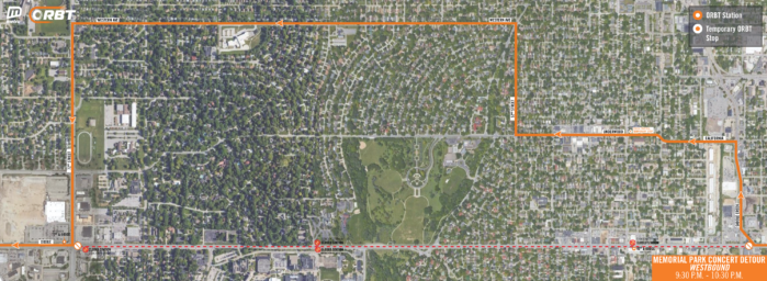 ORBT Westbound Detour Map